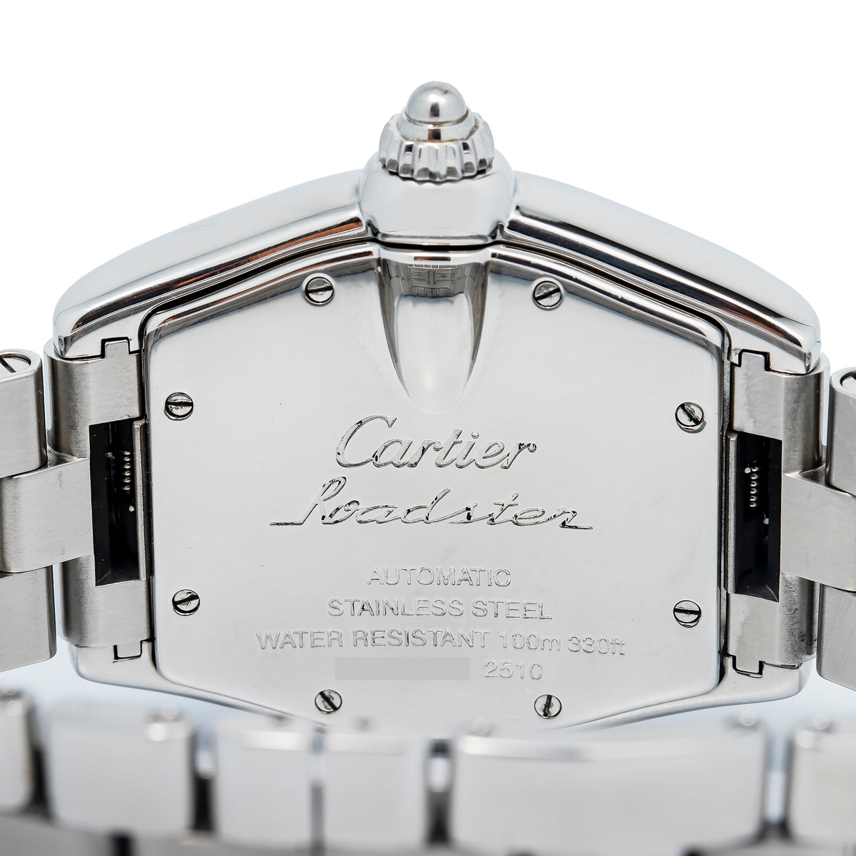 Cartier Roadster W62001V3 2015 Card Automatic SS Grey-Silver Tuxedo Dial 44x38mm
