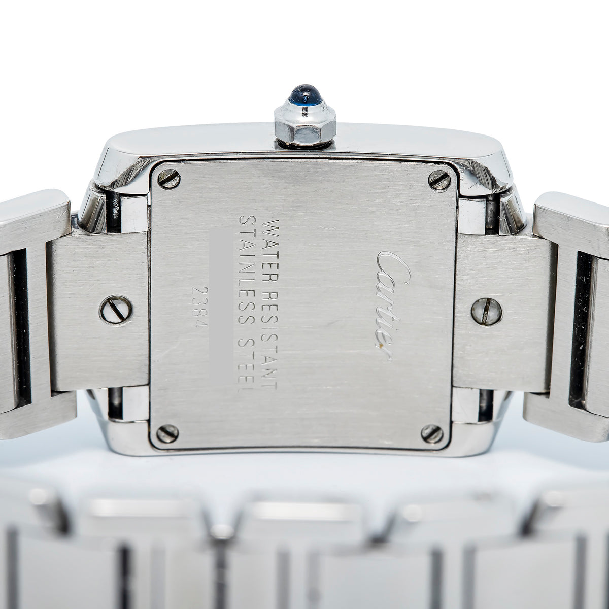 Cartier Tank Francaise 2384 W51008Q3 Aftermarket Diamond Bezel Quartz Watch 20mm