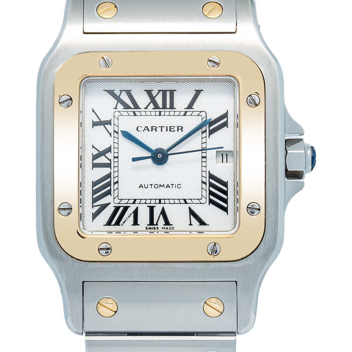 Cartier Santos W20058C4 Automatic 18k Two Tone Silver Dial Men's Watch 29mm