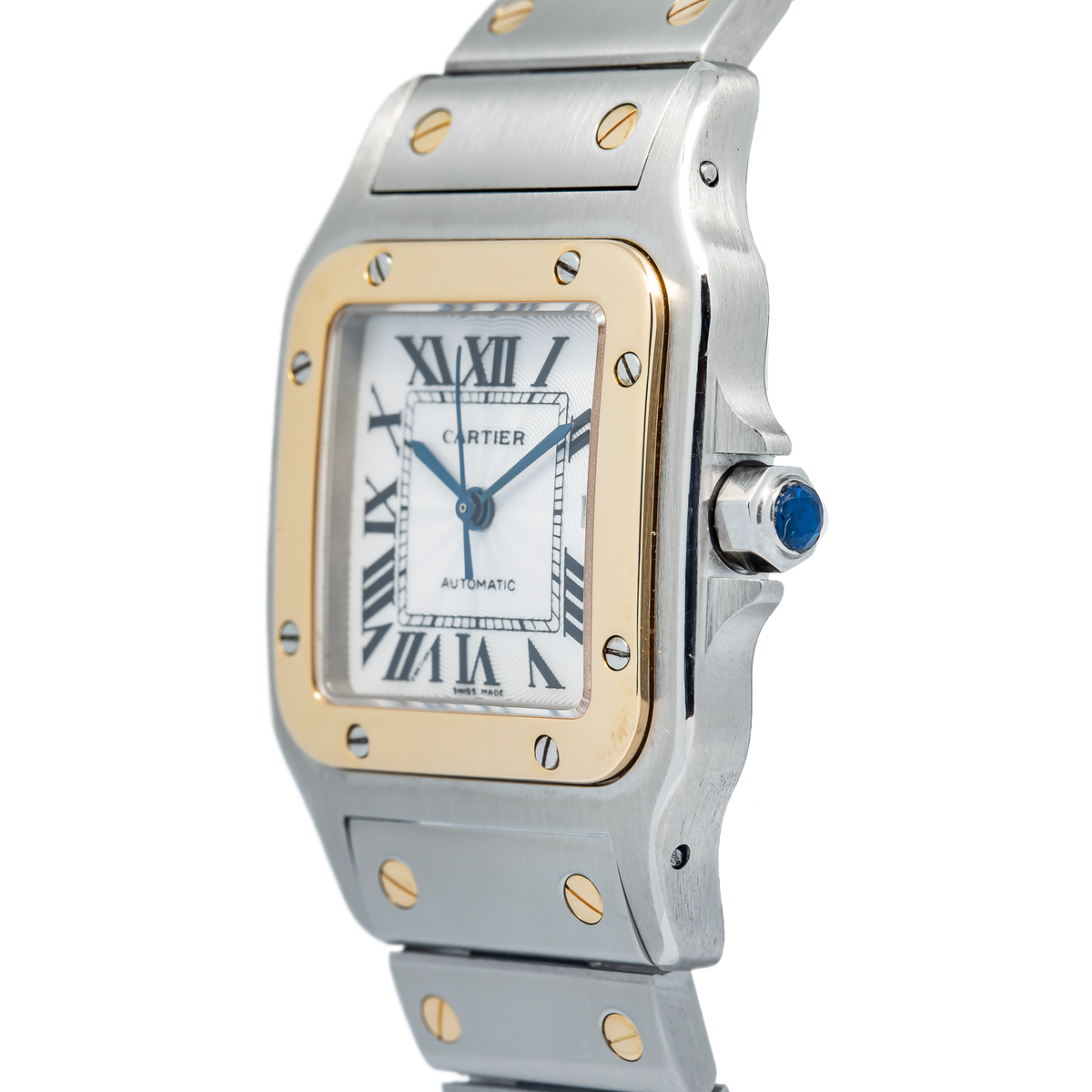 Cartier Santos W20058C4 Automatic 18k Two Tone Silver Dial Men's Watch 29mm