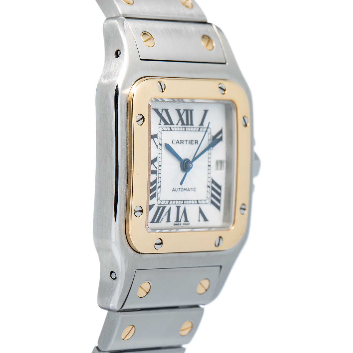 Cartier Santos W20058C4 Automatic 18k Two Tone Silver Dial Men's Watch 29mm
