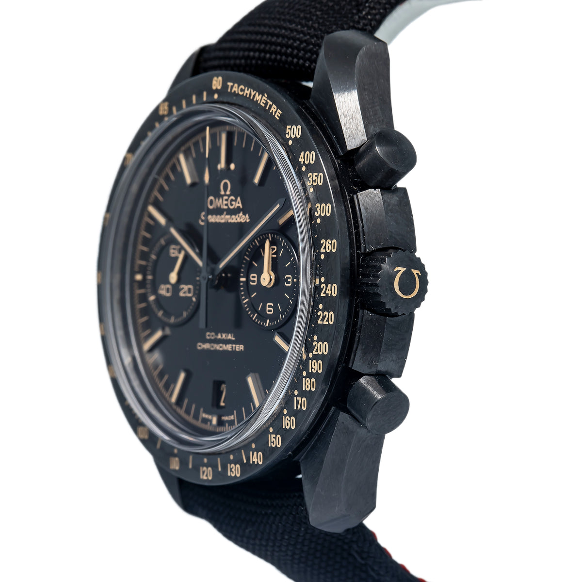 Omega Speedmaster 31192445101006 w/B&P Auto Dark Side of the Moon 44mm