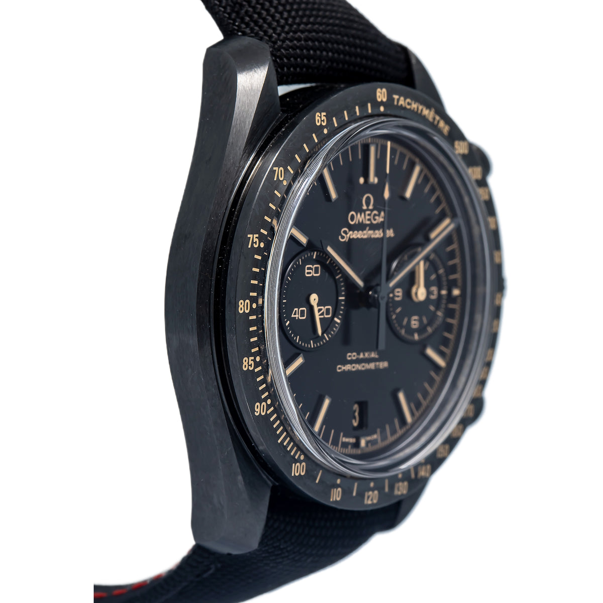 Omega Speedmaster 31192445101006 w/B&P Auto Dark Side of the Moon 44mm