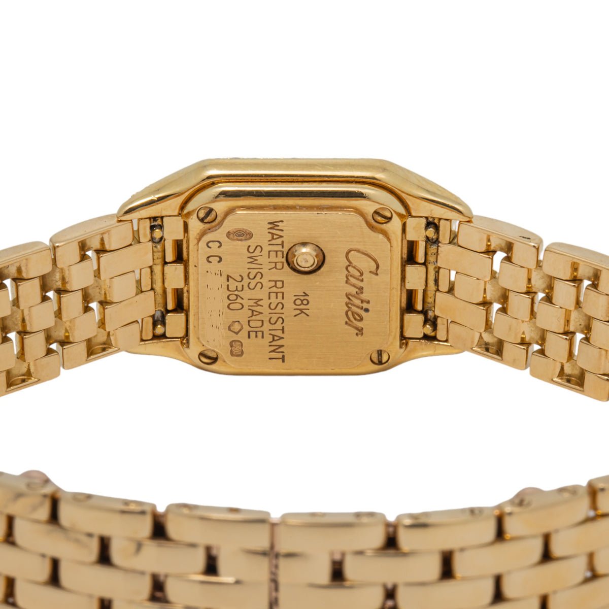 Cartier Panthere WF3141B9 1999 Paper 18k YG Factory Diamond Ladies Watch 17mm