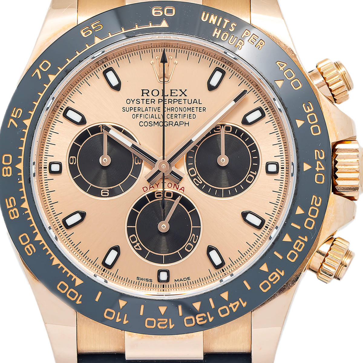 Rolex Daytona 116515LN 2017 Card 18k RG Pink Sundust Black Dial Auto Watch 40mm