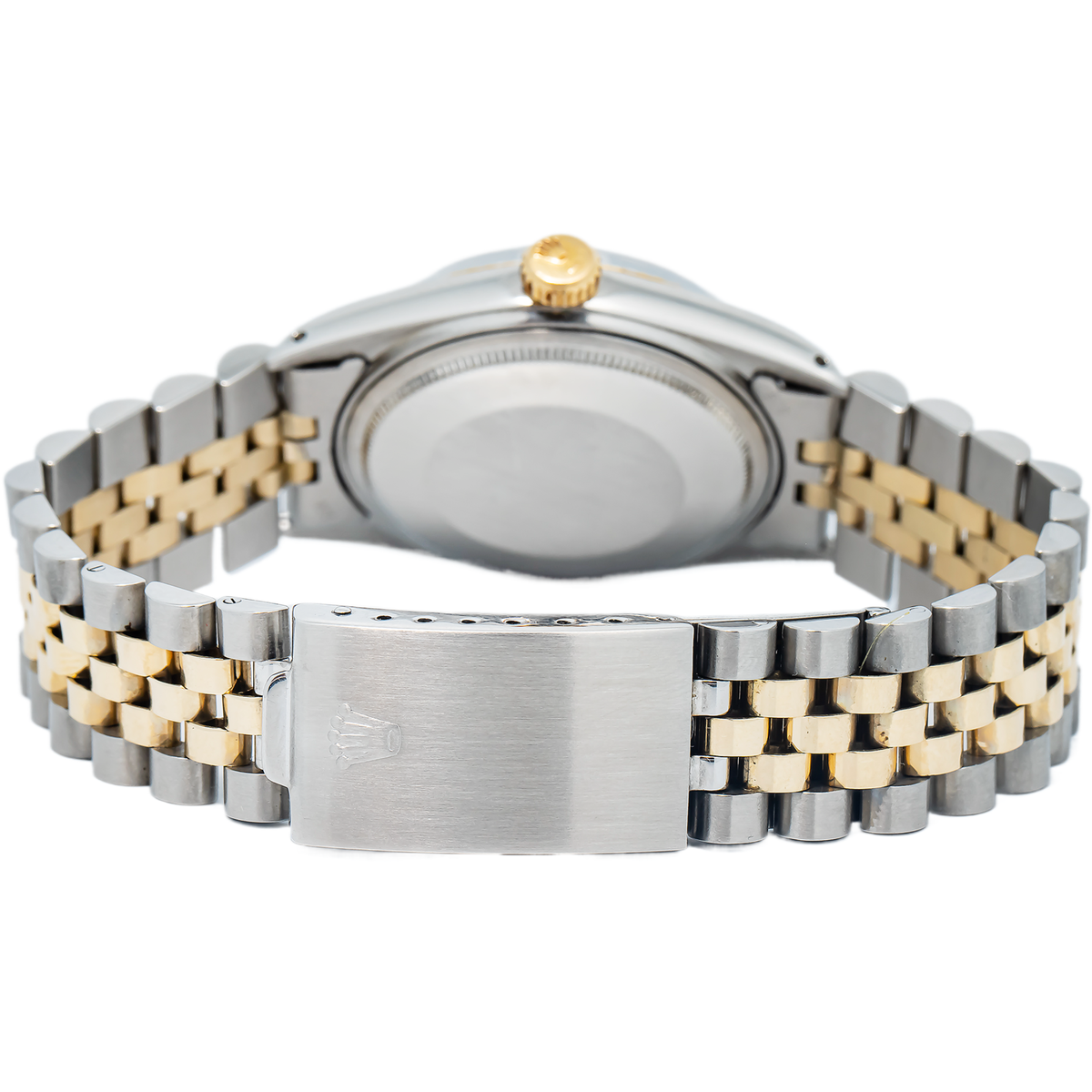 Rolex Datejust 16013 18k YG Two Tone Blue Sunburst Dial Auto Unisex Watch 36mm