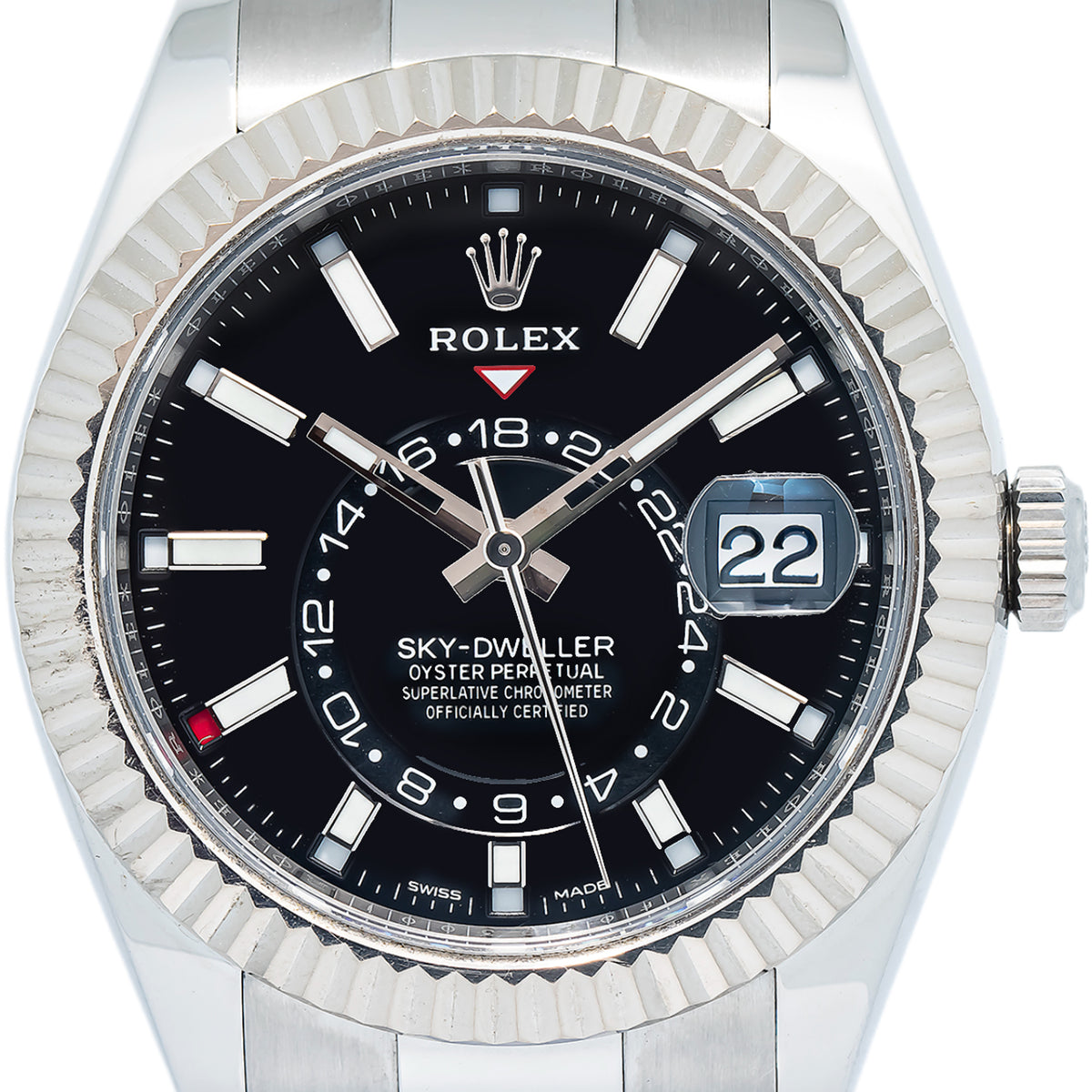 Rolex Sky-Dweller 326934 MINT 2018 Card SS Black Dial Automatic Men's Watch 42mm