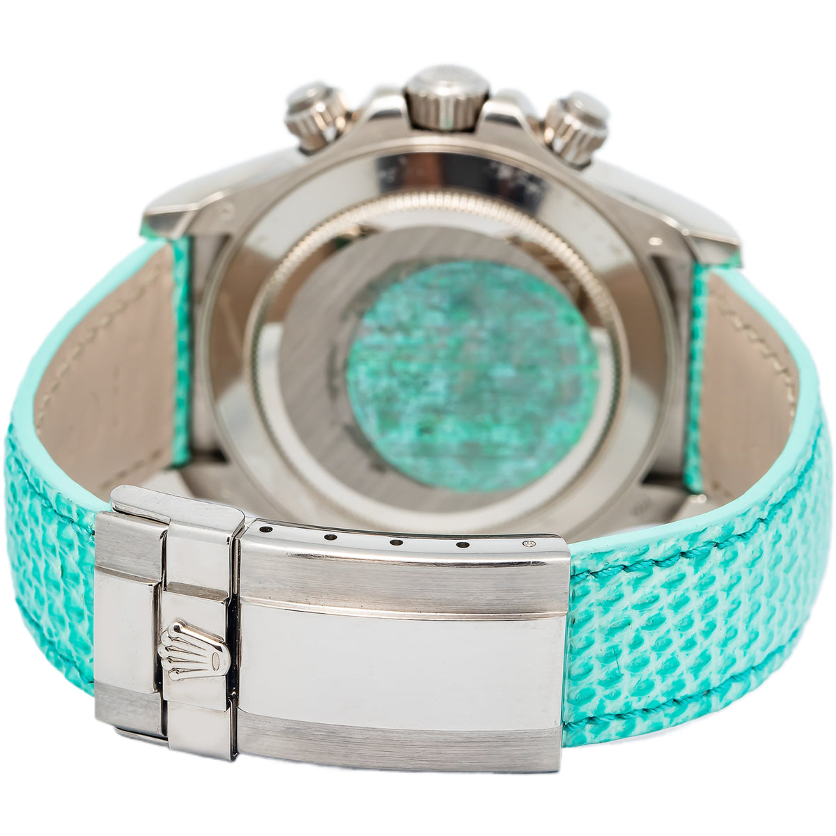 Rolex Daytona 116519 Beach Auto 18k White Gold Green Dial 2009 Paper Men's 40mm