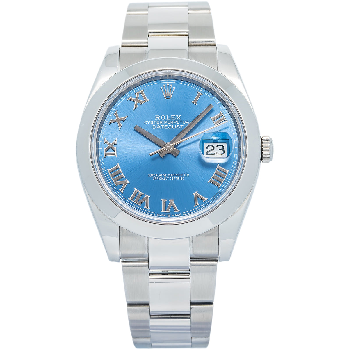 Rolex Datejust 126300 2021 Complete Auto Stainless Steel Blue Dial Men's 41mm