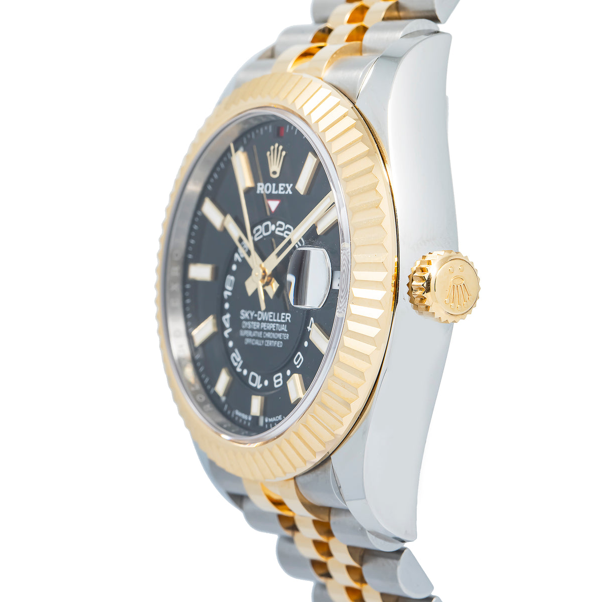 Rolex Sky-Dweller 336933 18k YG Two Tone Black Dial Automatic Men's Watch 42mm