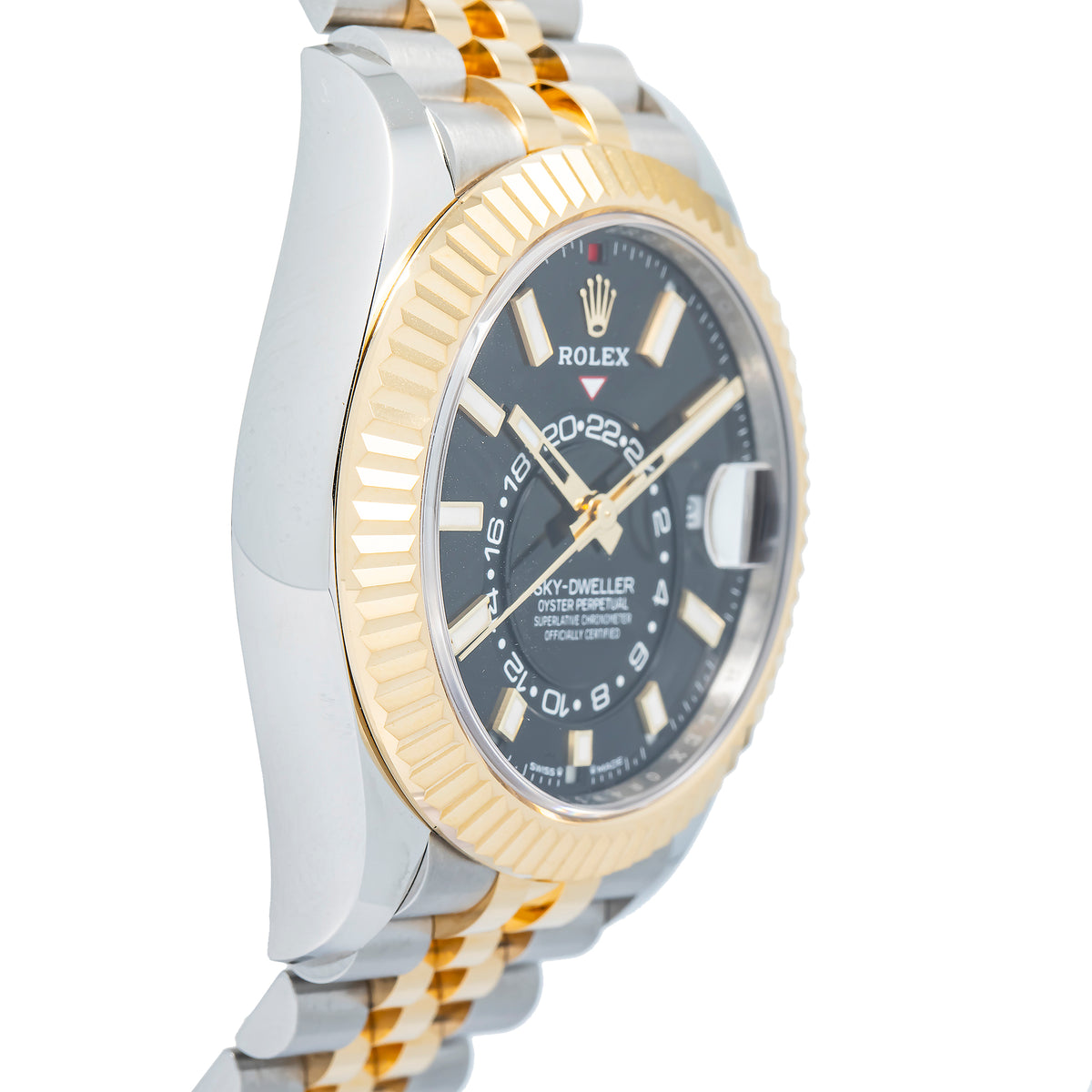 Rolex Sky-Dweller 336933 18k YG Two Tone Black Dial Automatic Men's Watch 42mm