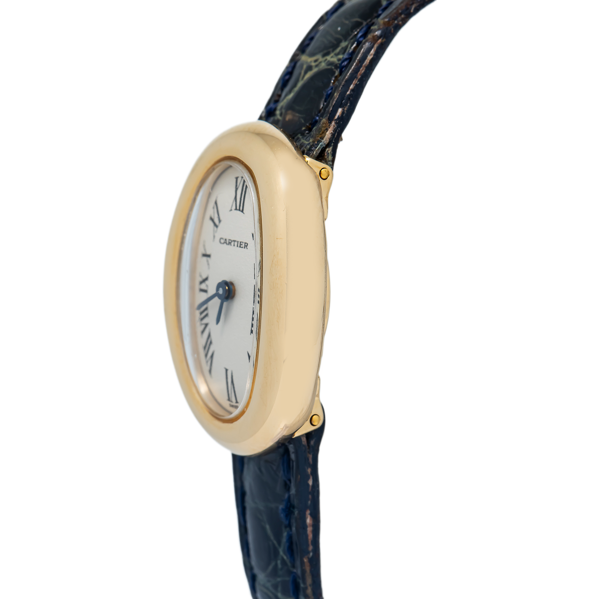 Cartier Baignoire 1960 W1510956 18k Yellow Gold Ivory Dial Quartz Women's 18mm