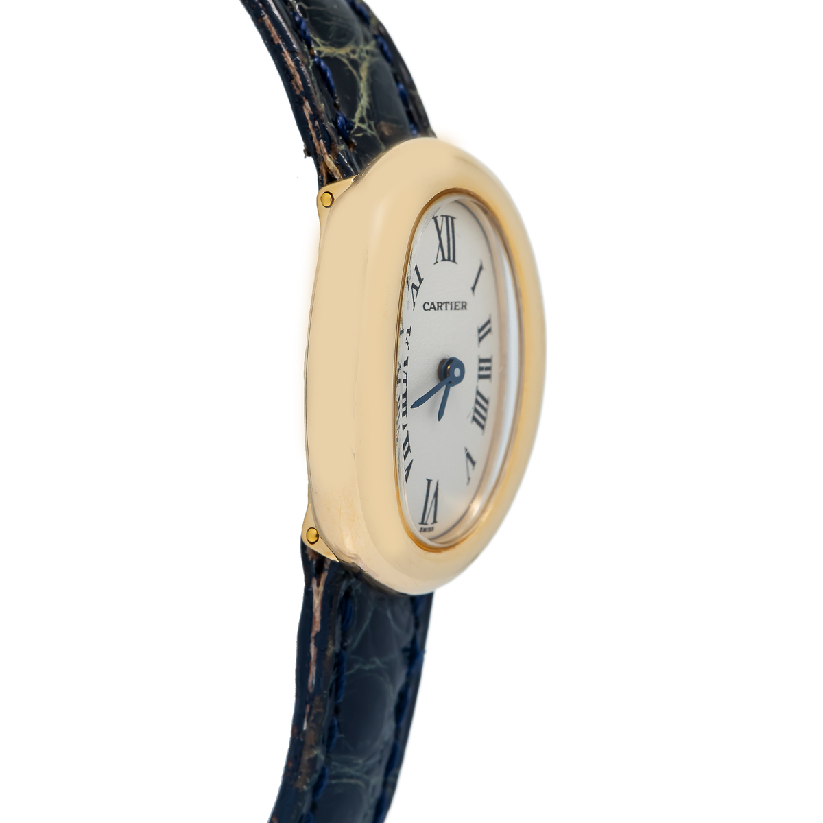 Cartier Baignoire 1960 W1510956 18k Yellow Gold Ivory Dial Quartz Women's 18mm