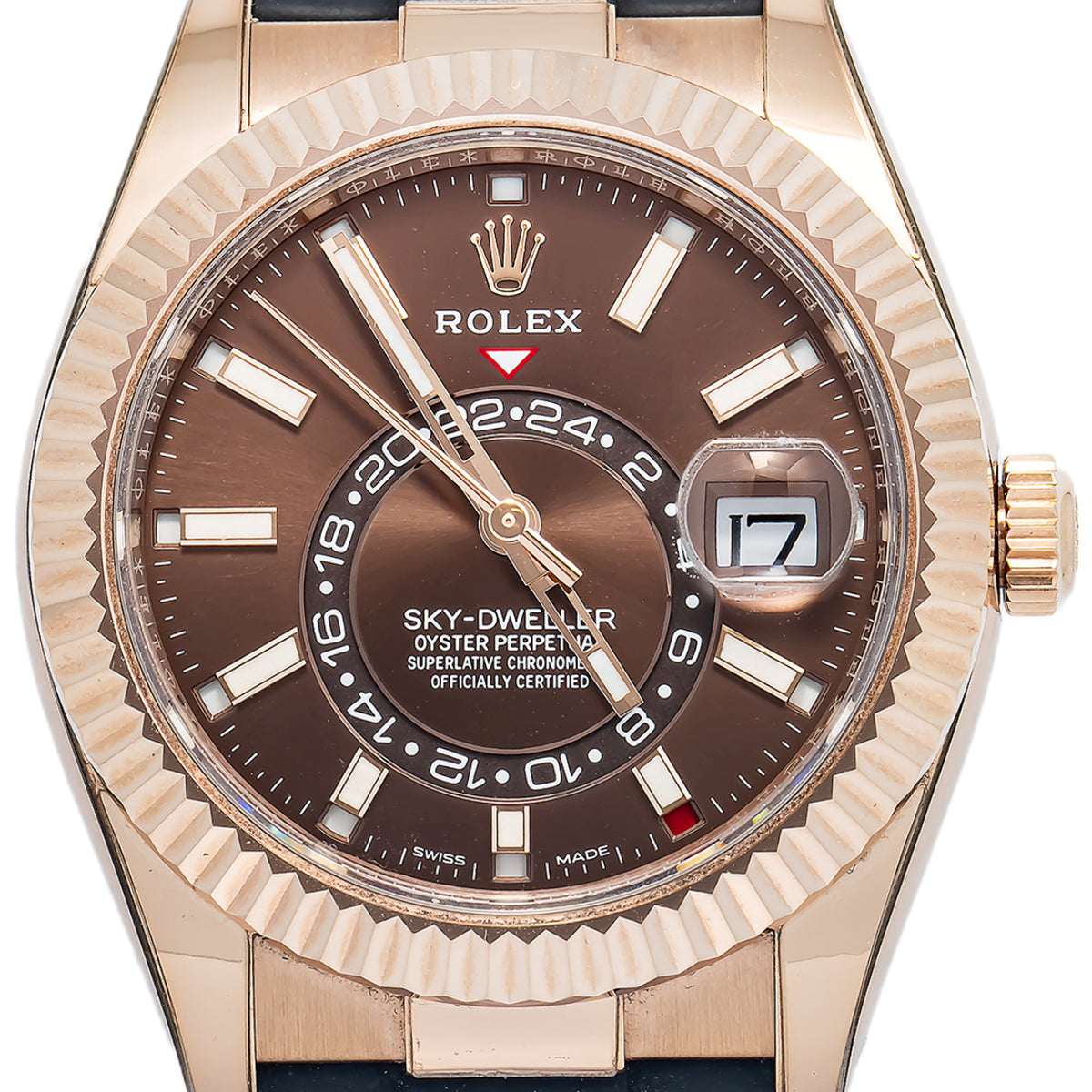 Rolex Sky-Dweller 326235 2021 Complete 18k RG Chocolate Dial Auto Watch 42mm