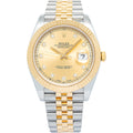 Rolex Datejust 126333 18k Two Tone Jubilee Factory Diamond Dial Auto Watch 41mm