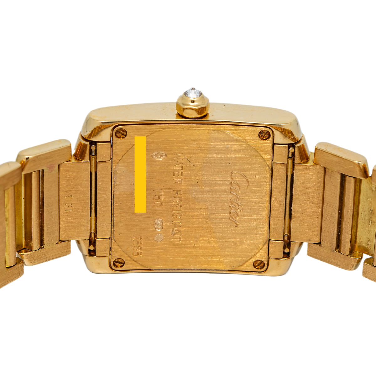 Cartier Tank Francaise W50002N2 18k YG Factory Diamond Bezel Quartz Watch 20mm