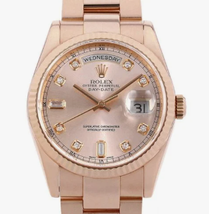 Rolex Day-Date 118235 President 18k Rose Gold Factory Diamond Auto Watch 36mm