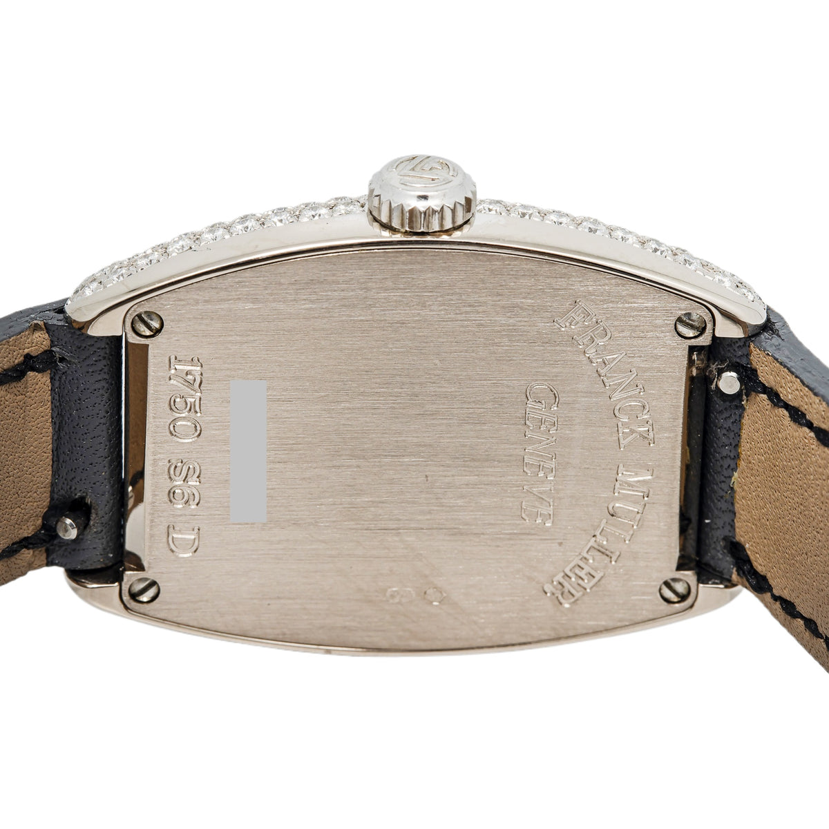 Franck Muller Cintree Curvex 1750s6d 18k WhiteGold Manual Silver Dial Watch 26mm