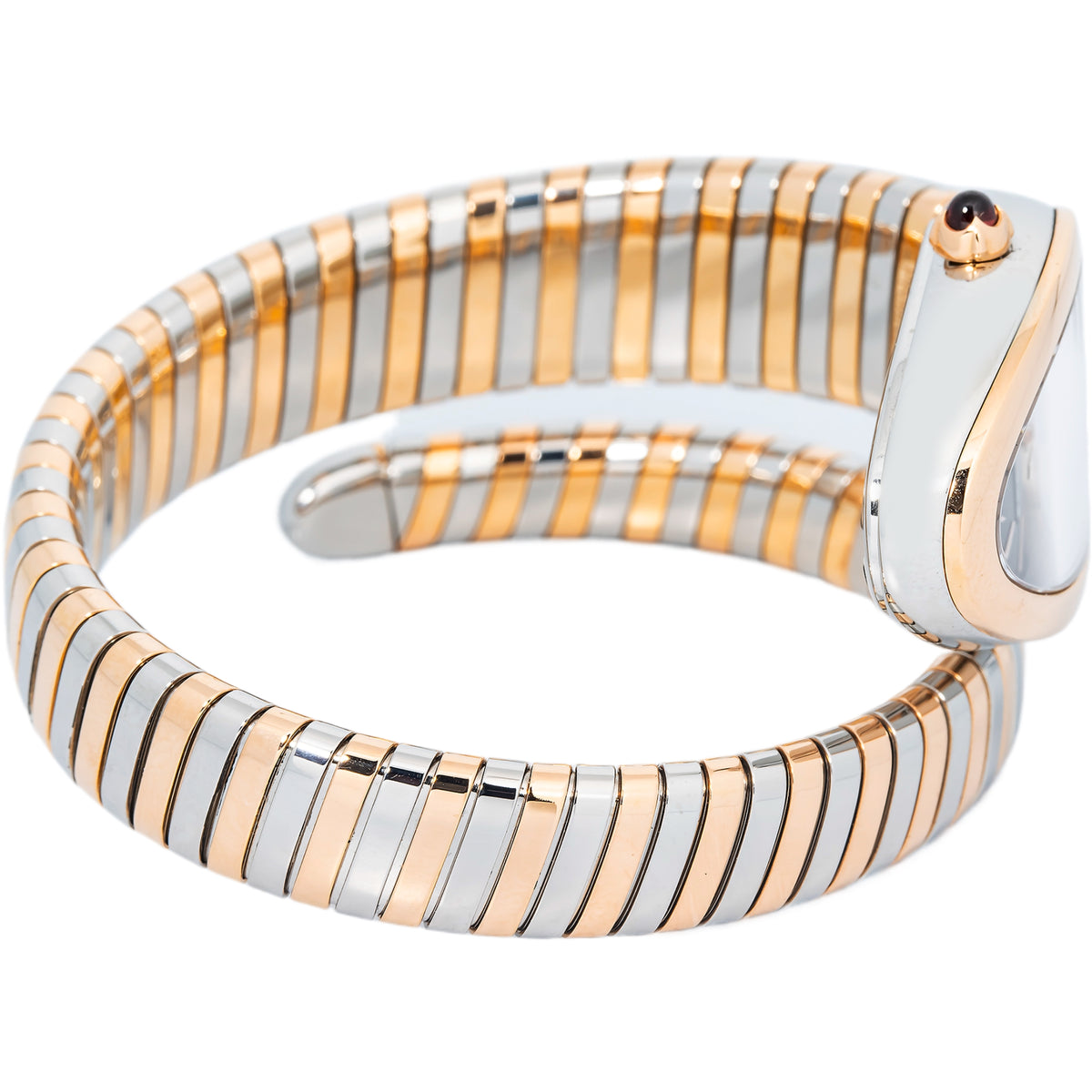 Bvlgari Serpenti Tubogas 102123 2015 Card 18k Rose Gold Quartz Ladies Watch 35mm