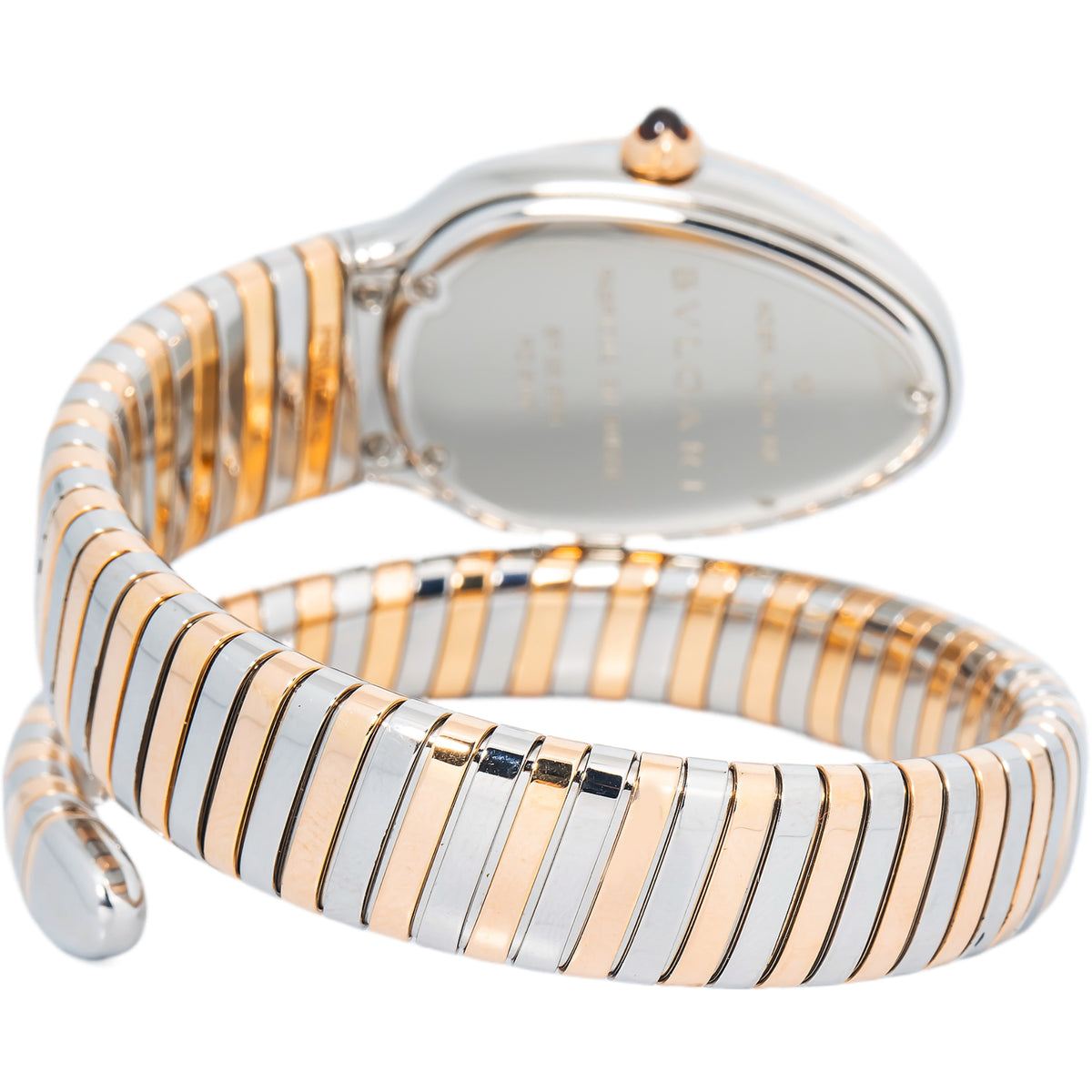 Bvlgari Serpenti Tubogas 102123 2015 Card 18k Rose Gold Quartz Ladies Watch 35mm