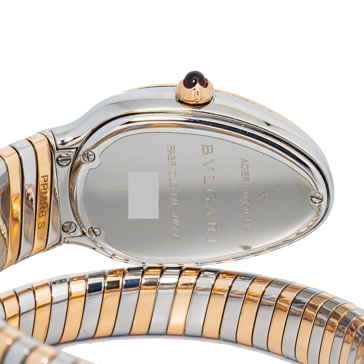 Bvlgari Serpenti Tubogas 102123 2015 Card 18k Rose Gold Quartz Ladies Watch 35mm