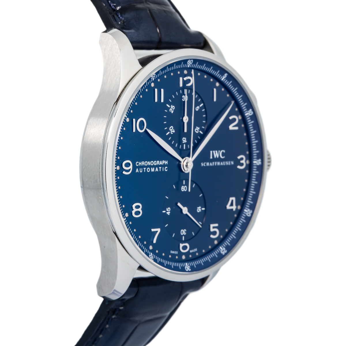 IWC Portuguese Chronograph IW371491 SS Blue Dial Auto Men's Watch 41mm