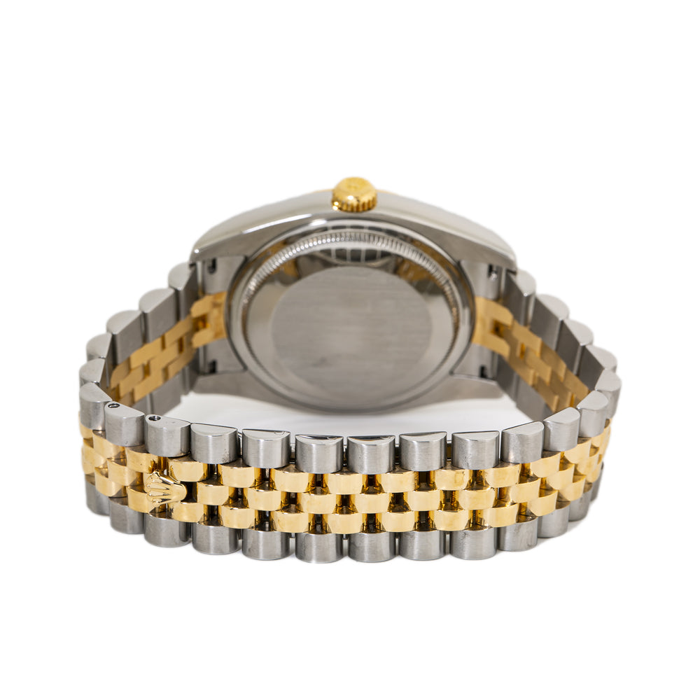 Rolex Datejust 116233 Automatic Yellow Gold Two Tone White Dial Men's Watch 36mm