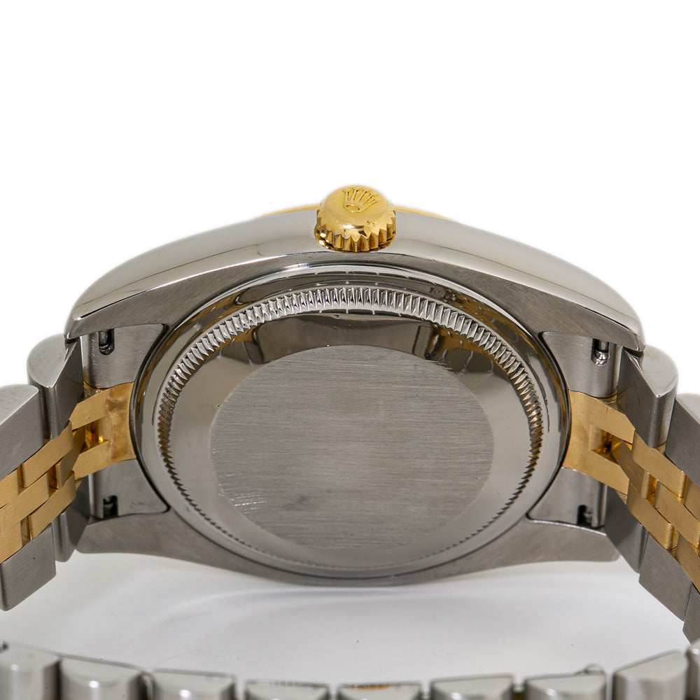 Rolex Datejust 116233 Automatic Yellow Gold Two Tone White Dial Men's Watch 36mm