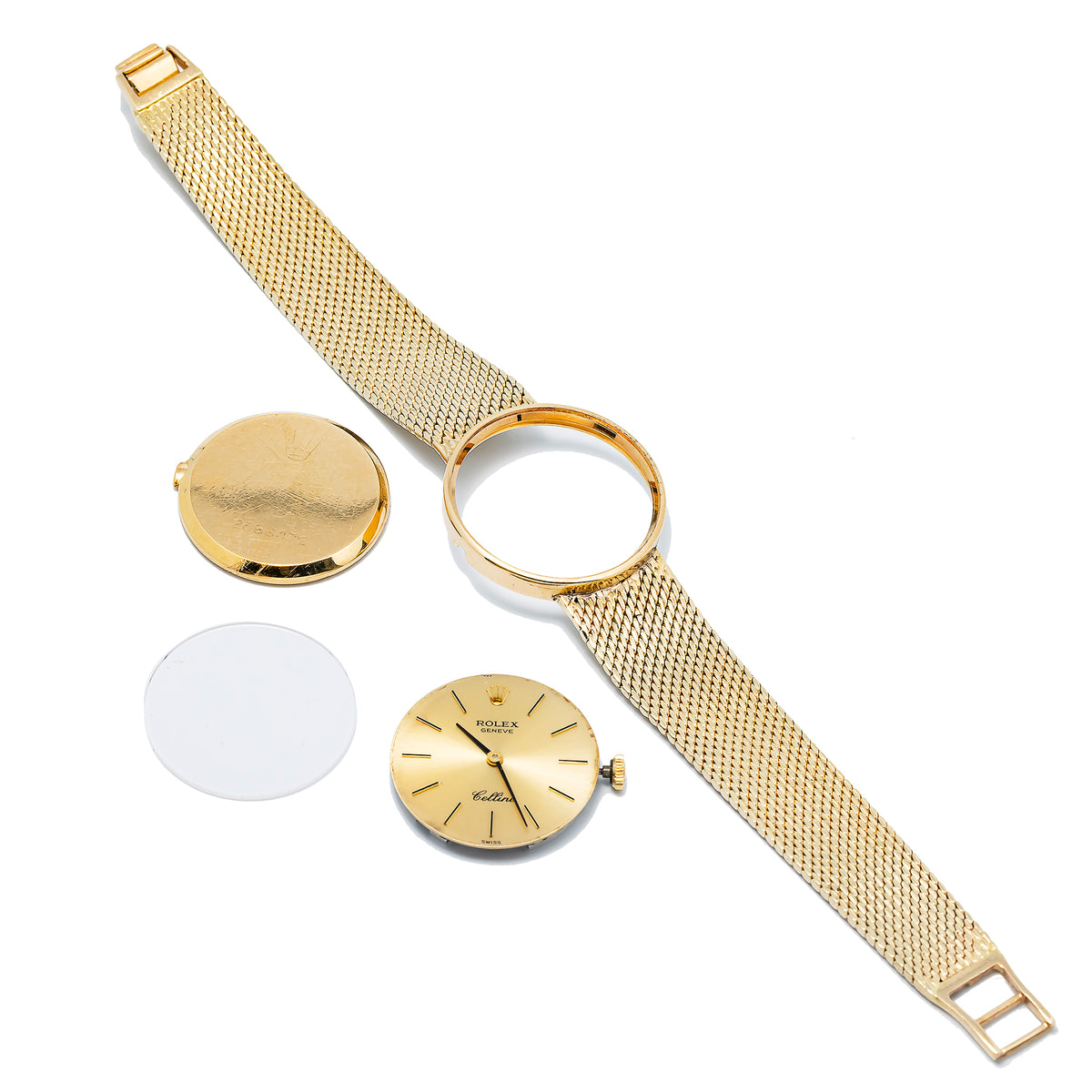 Rolex Genuine Cellini Cal.1600 Movement and Case 18k Yellow Gold