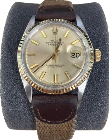 Rolex Datejust 1601 Stainless Steel Pie Pan Dial Automatic Unisex Watch 36mm