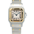 Cartier Santos Galbee 1567 W20012C4 Quartz YG Two Tone Cream Dial Women's 24mm