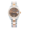 Rolex Datejust 178341 MINT 18k Rose Gold Factory Diamond Chocolate Women's 31mm