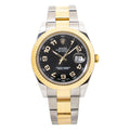 Rolex Datejust 116333 18k Yellow Gold Two Tone Black Dial Auto Men's Watch 41mm