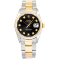 Rolex Datejust 16203 Oyster 18k YG Factory Diamond Dial Auto Unisex Watch 36mm