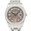 Rolex Day-Date 18946 Platinum Masterpiece Tahitian MOP Diamond Auto Watch 39mm