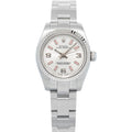 Rolex Oyster Perpetual 176234 SS 18k WG Bezel Silver Pink Dial Auto Watch 26mm