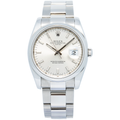 Rolex Oyster Perpetual Date 115200 Automatic SS SIlver Dial Men's Watch 34mm