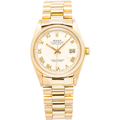 Rolex Datejust 16018 President 18k Yellow Gold Ivory Dial Automatic Unisex 36mm