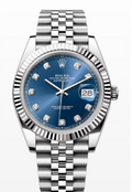 Rolex Datejust 126334 NEW 2024 Complete Factory Diamond Blue Dial Men Watch 41mm