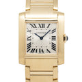 Cartier Tank Francaise 4456 WGTA0113 18K Yellow Gold Silver Dial Quartz 27mm