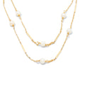 Elegant 14k Yellow Gold Necklace Featuring 6mm Cultured Pearls–6.5g