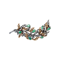Vintage 14k Yellow Gold Leaf Brooch ~2.5ct Old Miner Diamonds/ ~7.5ct Emeralds