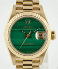 Rolex Lady-Datejust 6917 18k YG President Malachite Dial Auto Women's Watch 26mm