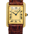 Cartier Tank Vermeil 60029 w/Paper Vermeil Ivory Dial Manual Unisex Watch 24mm