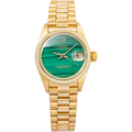 Rolex Datejust 6917 18k YG President Factory Malachite Dial Women's Watch 26mm