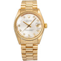 Rolex Datejust 6827 MidSize 18k YG President Factory Diamond Women's Watch 31mm