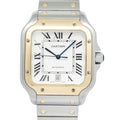 Cartier Santos 4072 W2SA0006 w/Card 18k YG Two Tone White Dial Auto Watch 40mm