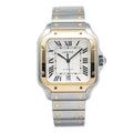 Cartier Santos W2SA0009 MINT 18k YG Two Tone White Dial Auto Men's Watch 40mm