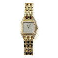 Cartier Panthere 8839 18k YG Factory Bezel Custom Pave Diamond Dial Quartz 27mm