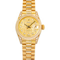 Rolex Datejust 79238 18k YG President with Paper Factory Diamond Dial Auto 26mm